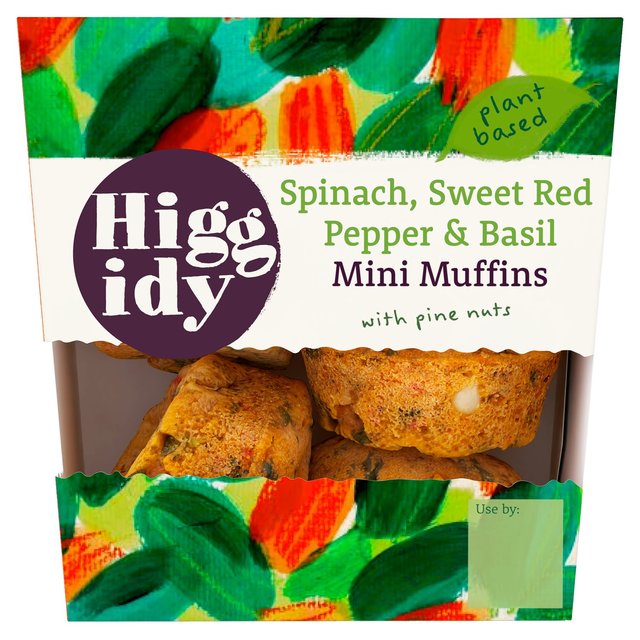 Higgidy Spinach & Red Pepper Mini Muffins   160g GOODS M&S   