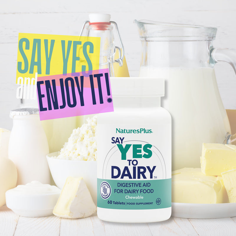 NaturesPlus Say Yes to Dairy 60 chewable tablets - British product