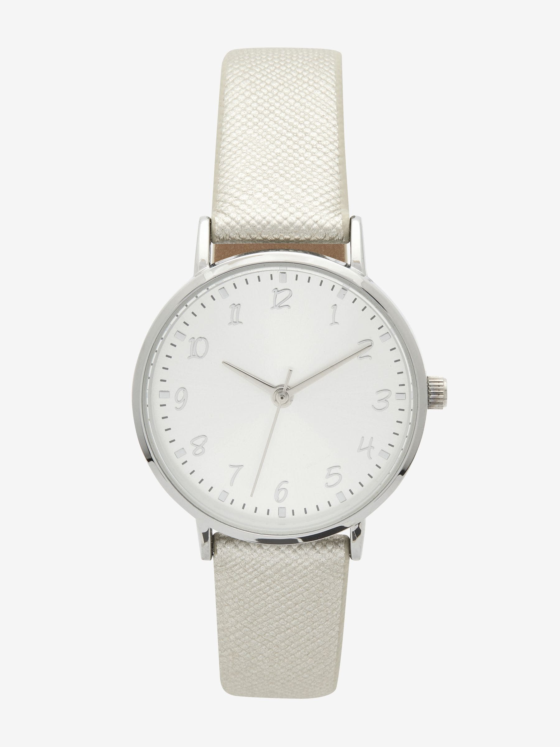 Simple Strap Watch Metallic Finish Classic 3cm (British brand)