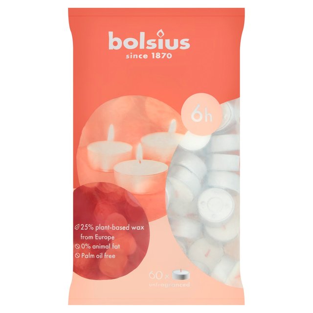 Bolsius Tealights 6hr   60 per pack GOODS M&S   