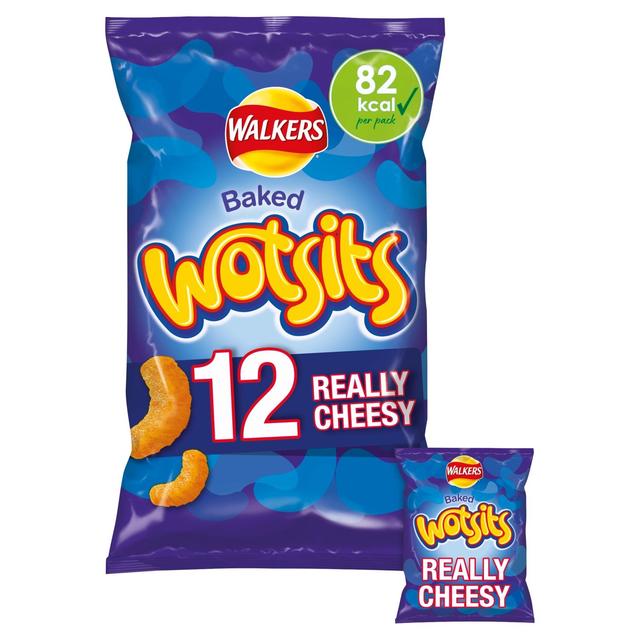 Walkers Wotsits Really Cheesy Multipack Snacks   12 per pack