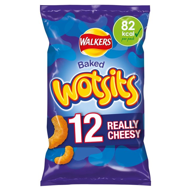 Walkers Wotsits Really Cheesy Multipack Snacks   12 per pack