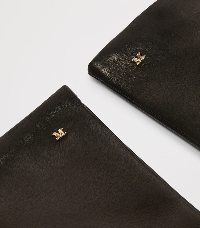 Max Mara lamb leather gloves with wool lining (British brand)