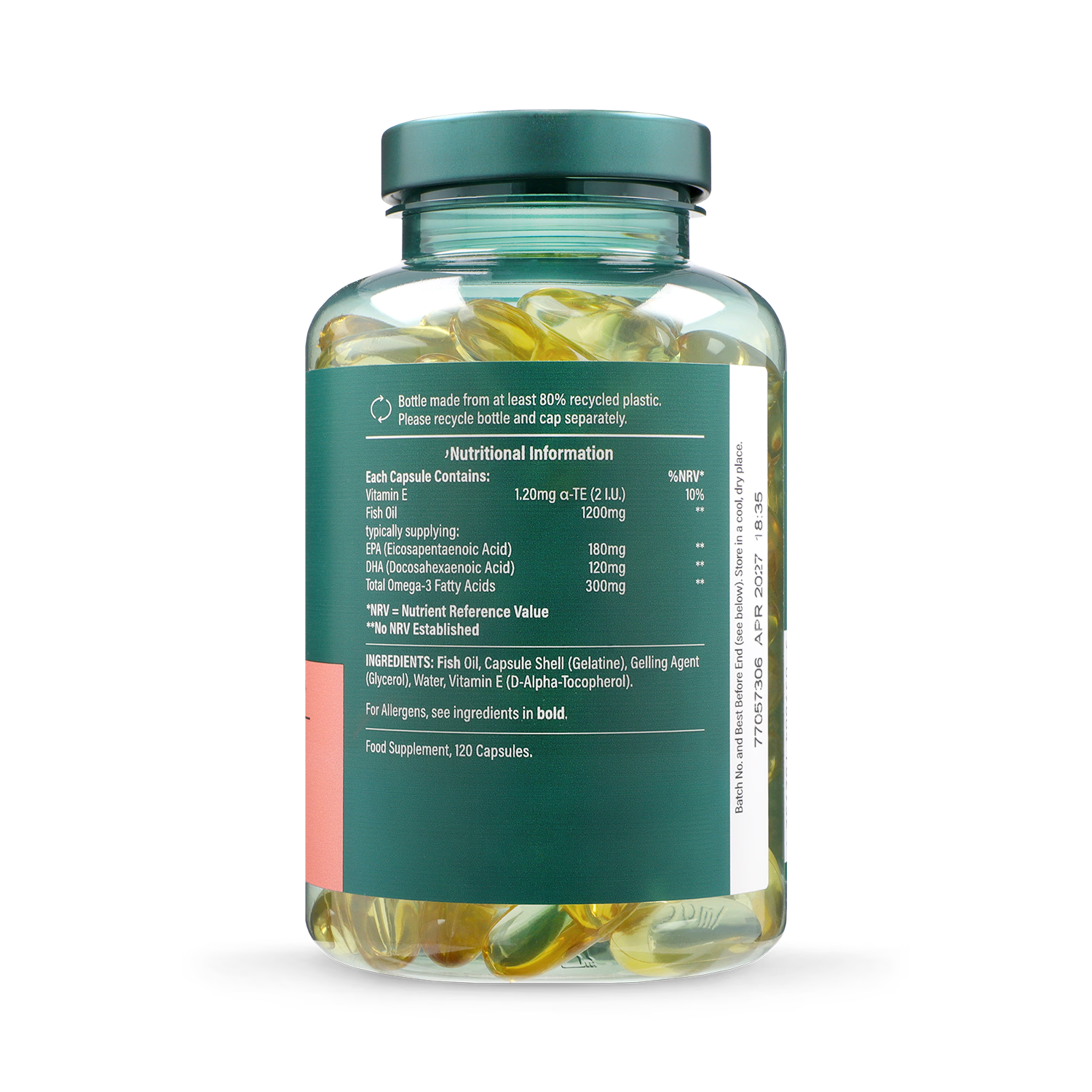 Holland & Barrett Omega 3 Fish Oil 1200mg 120 Capsules, UK version