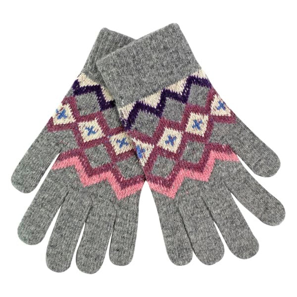 Sock Snob ladies fairisle wool gloves - British product
