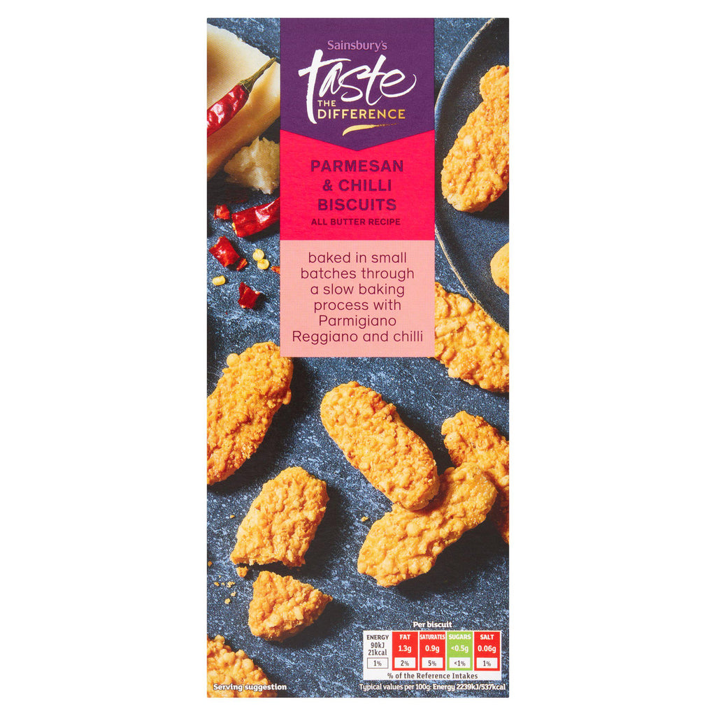 Sainsbury's Parmesan & Chilli Biscuits, Taste the Difference 100g