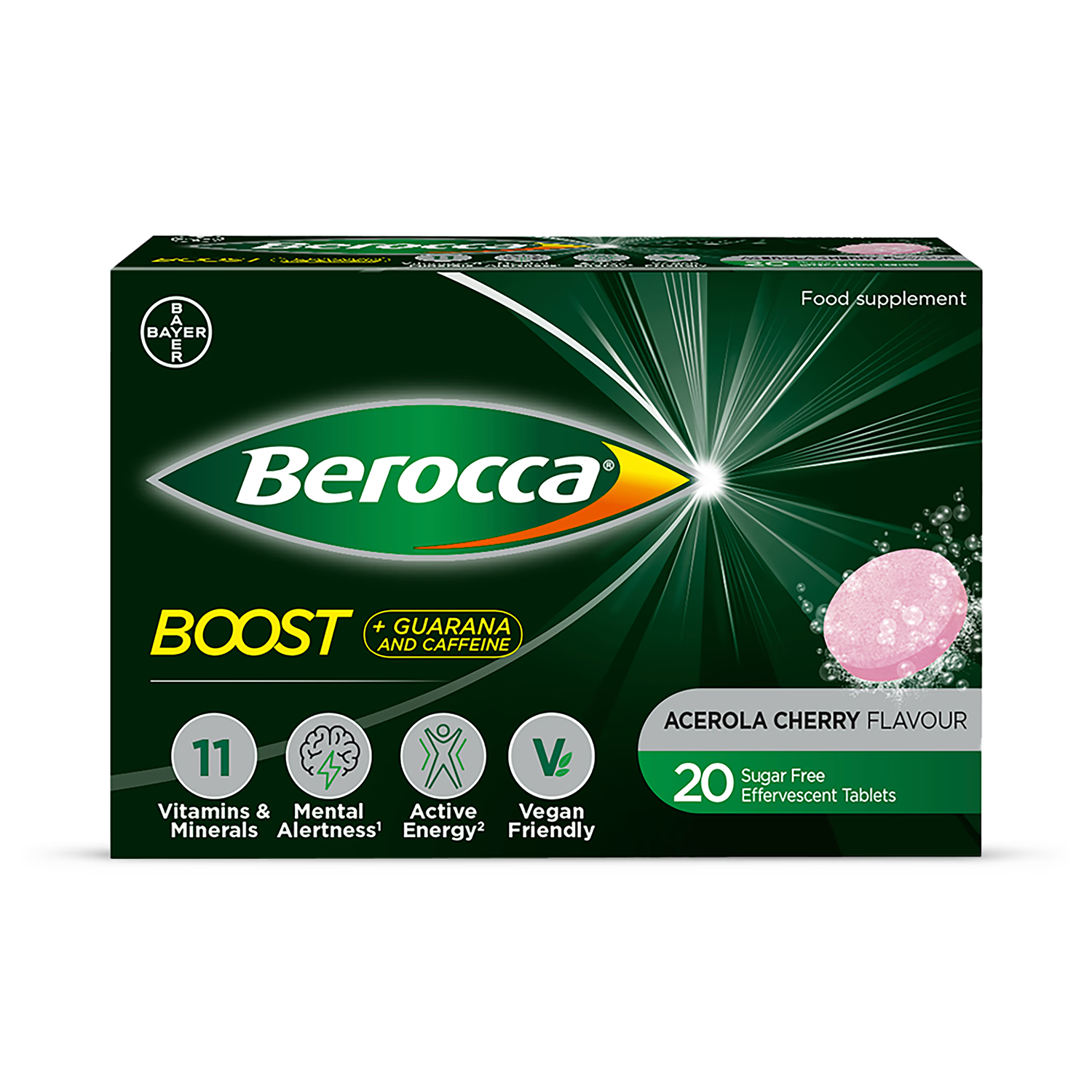 Berocca Acerola Cherry flavour tablets 20 - British product