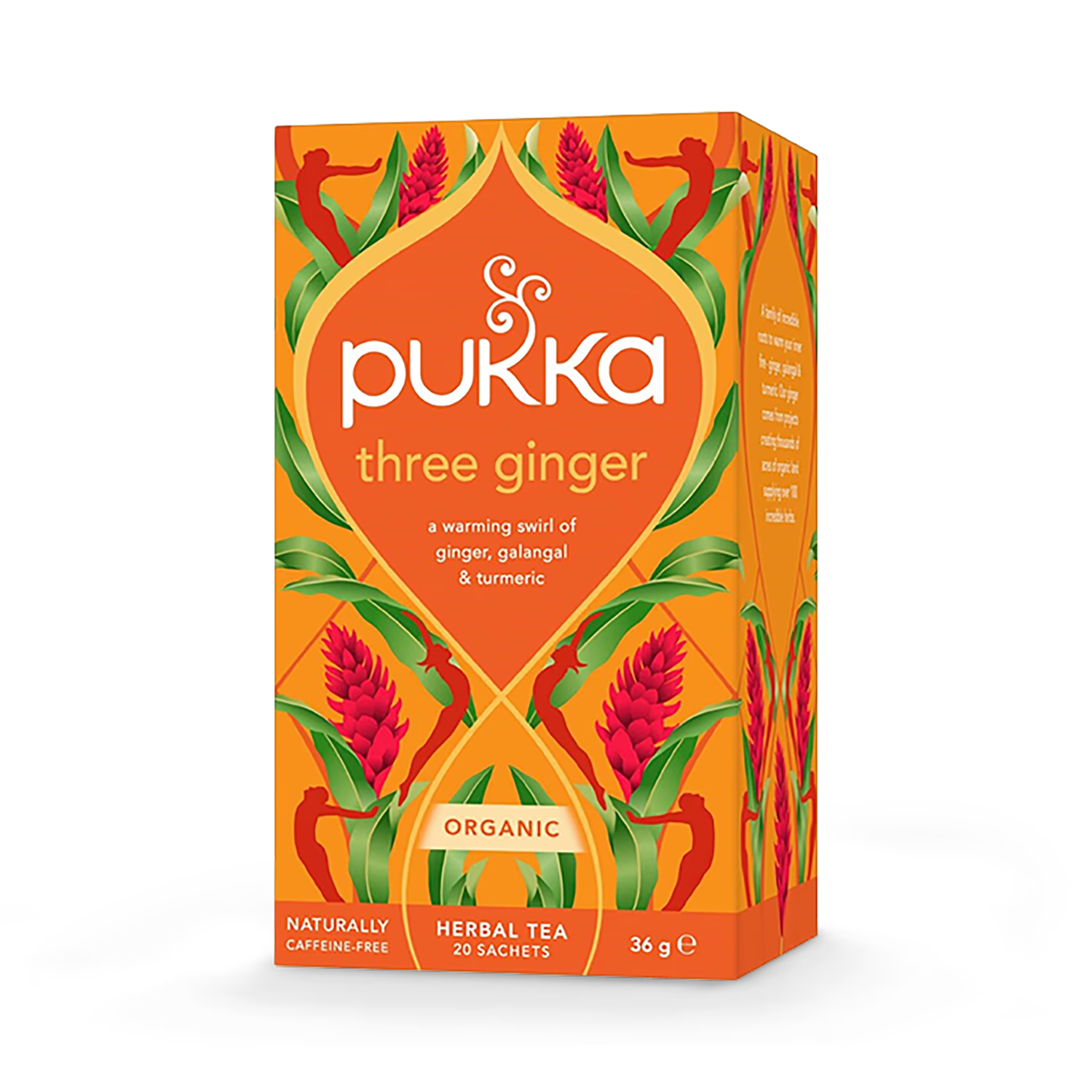 Pukka Organic Three Ginger Tea 20 Tea Bags, imported from the UK