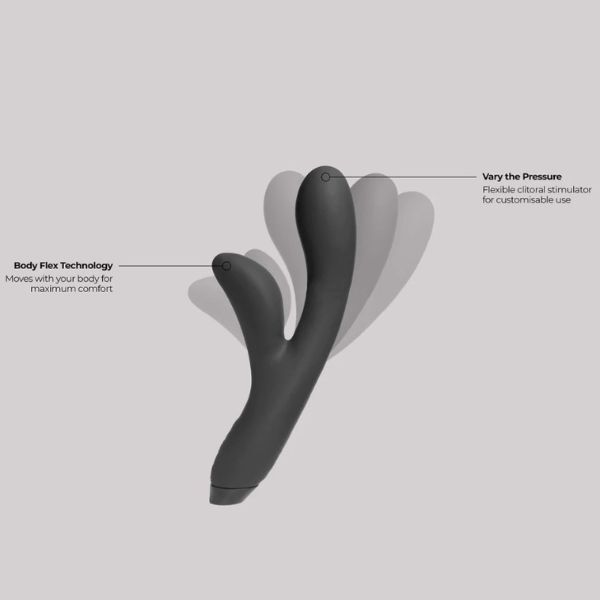Je Joue Hera Flex rabbit vibrator black, UK version