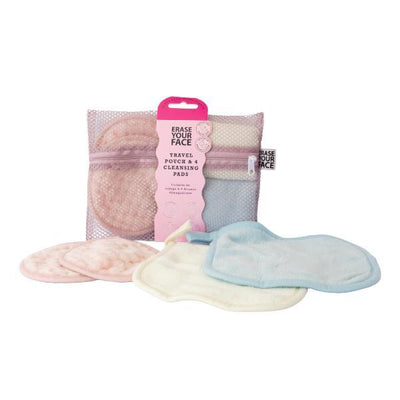 Superdrug Erase Your Face Travel Pouch & 4 Face Cleansing Pads- Buy online at McGrocer
