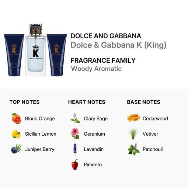 Dolce & Gabbana K gift set EDT 100ml grooming balm - British product