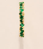 Suzanne Kalan yellow gold emerald eternity ring - British product
