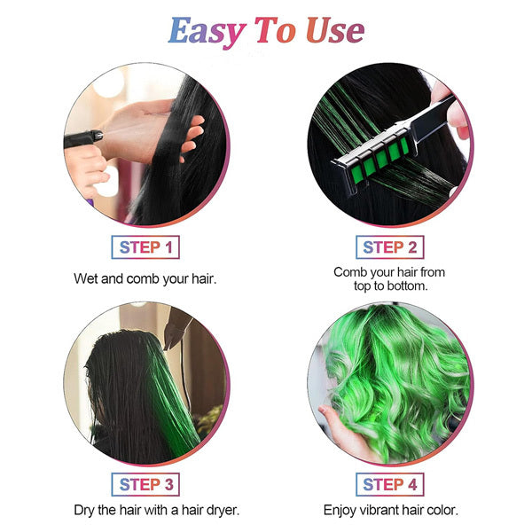Livingandhome Temporary Hair Chalk Set 8 Pieces, imported from the UK