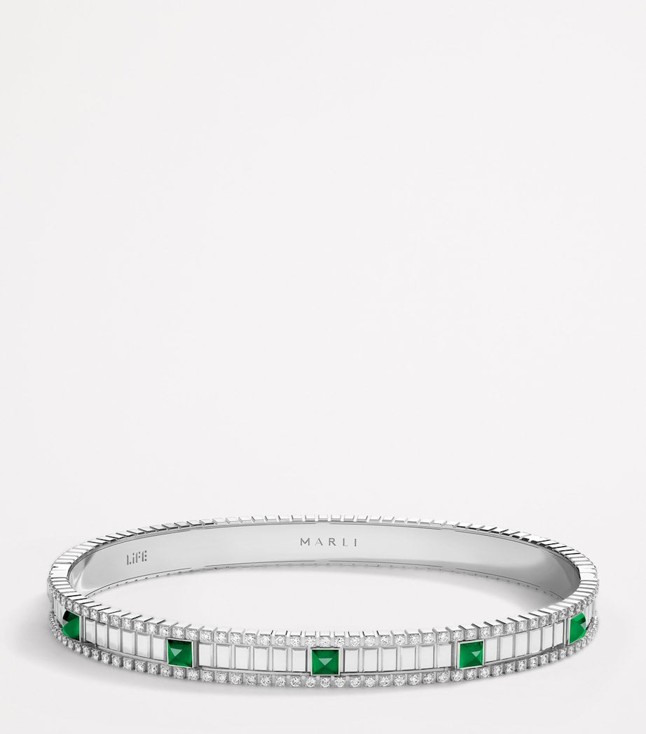 Marli New York diamond and agate bangle - British product