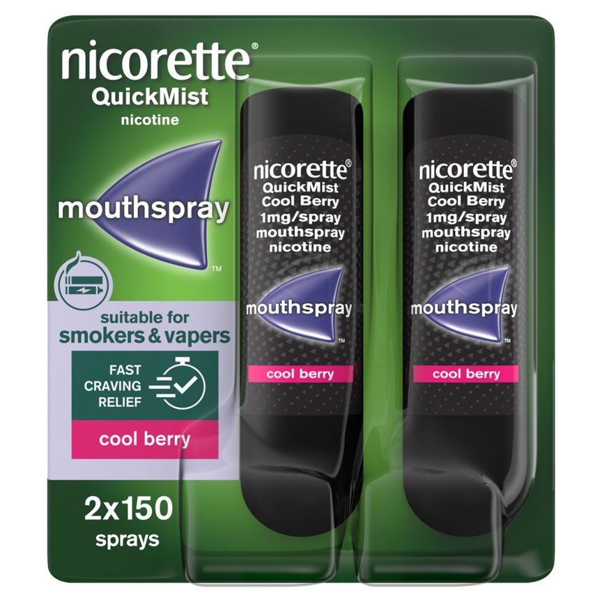 Nicorette QuickMist Cool Berry 1mg Mouthspray GOODS ASDA   