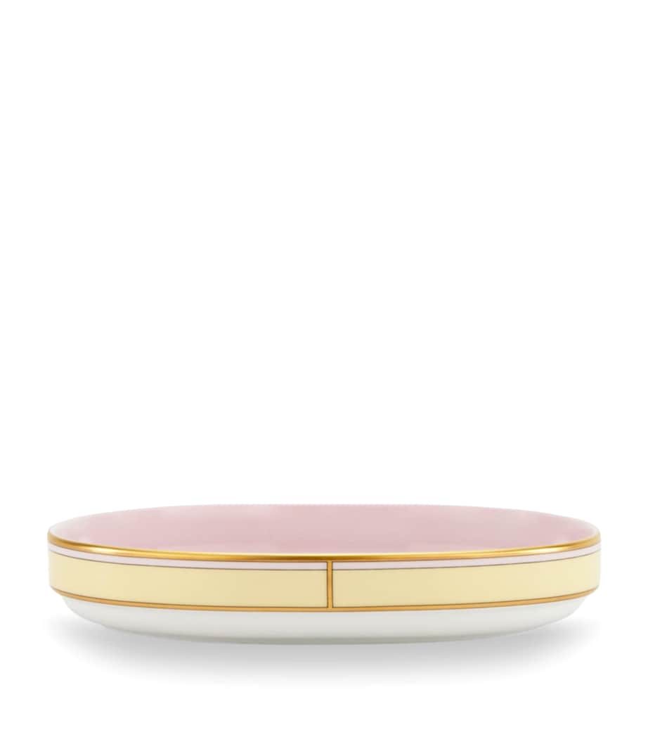 Ginori 1735 Colonna Diva Giallo porcelain pickle dish 21.5cm - British product