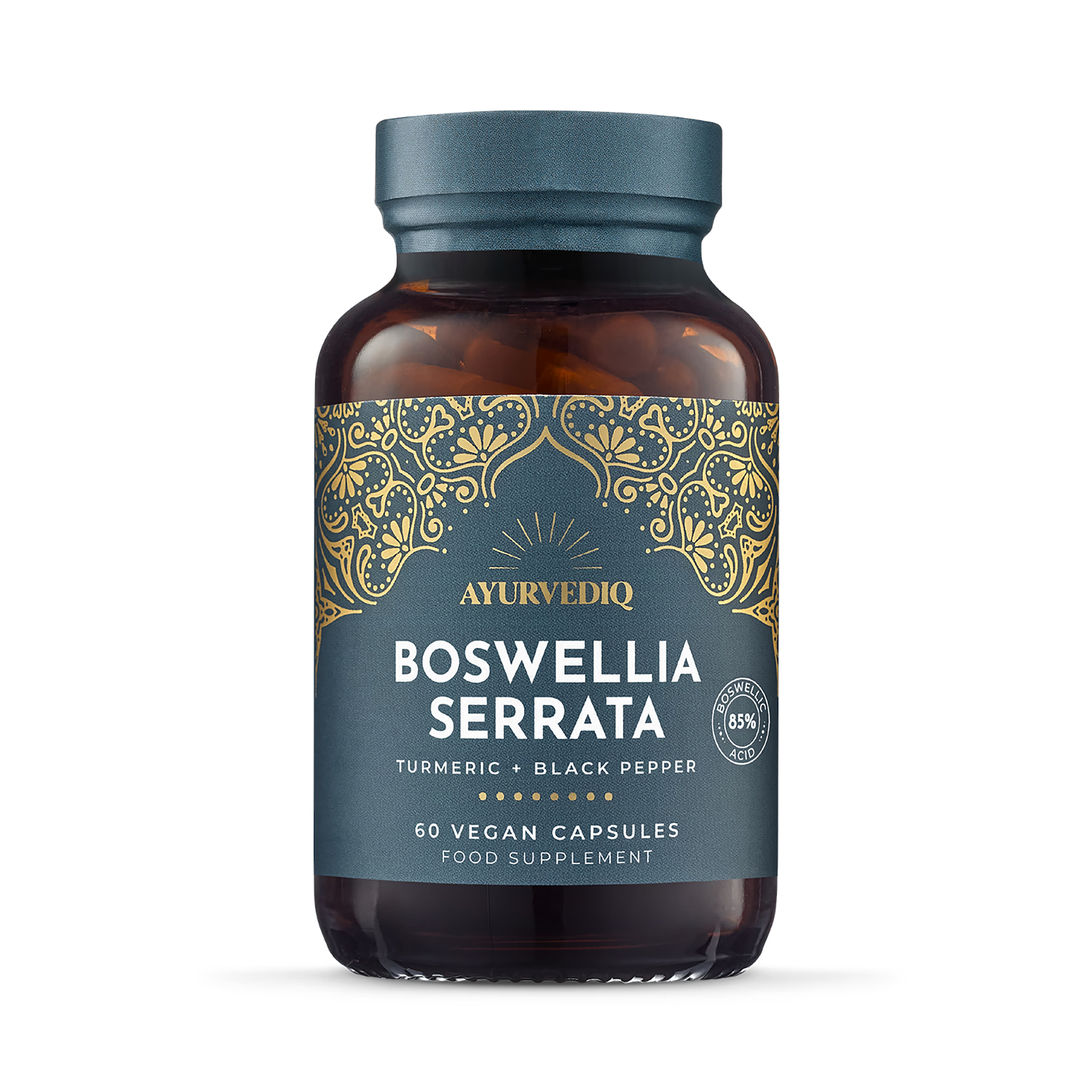 Ayurvediq Boswellia Serrata with turmeric and black pepper, imported from the UK