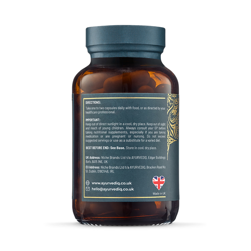 Ayurvediq Boswellia Serrata with turmeric and black pepper, imported from the UK