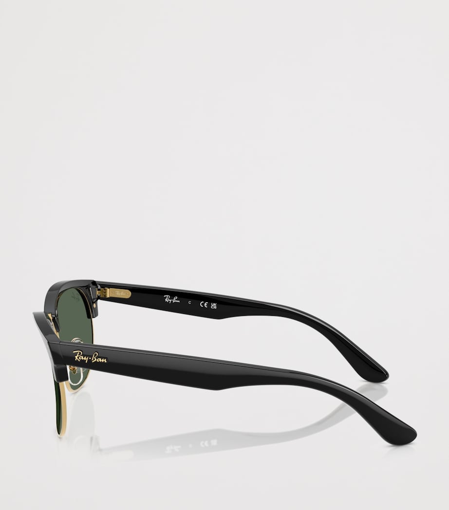 Ray-Ban Clubmaster Reverse Square Sunglasses gold-tone acetate, imported from the UK