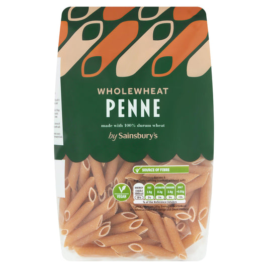 Sainsbury's Wholewheat Penne Pasta 500g Pasta Sainsburys   