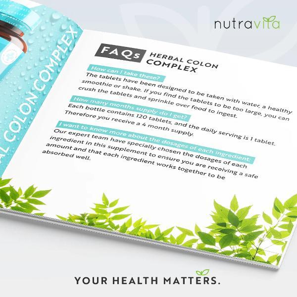 Nutravita Herbal Colon Cleanse Complex - 120 Vegan Tablets GOODS Superdrug   