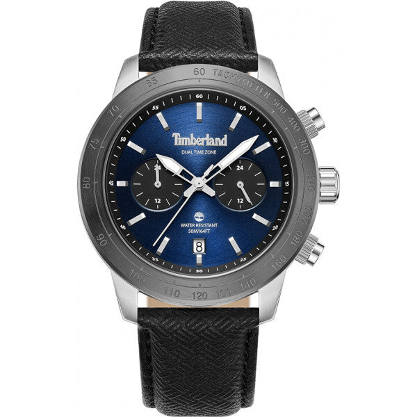 Timberland Black Raynham men's watch with leather strap - British product