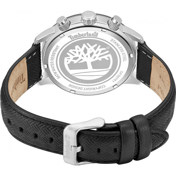 Timberland Black Raynham men's watch with leather strap - British product