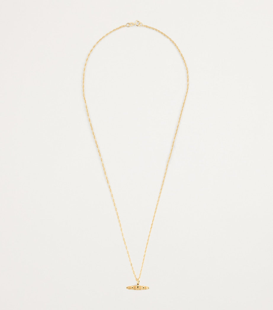Bleue Burnham recycled gold willow pendant - British product