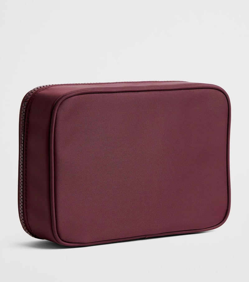 Harrods clear cosmetic bag with gold-tone hardware, UK version