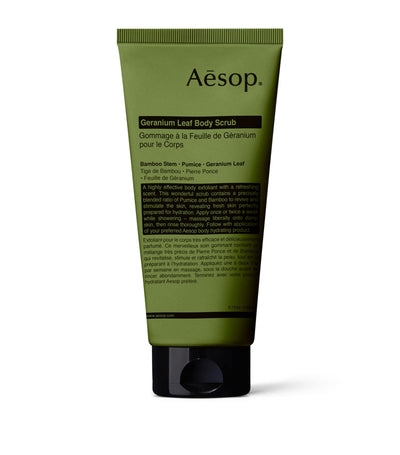 Harrods Aesop Geranium Leaf Body Scrub 180ml- Buy online at McGrocer