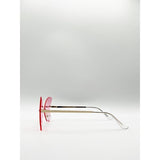 SVNX frameless pink butterfly sunglasses - (British brand)
