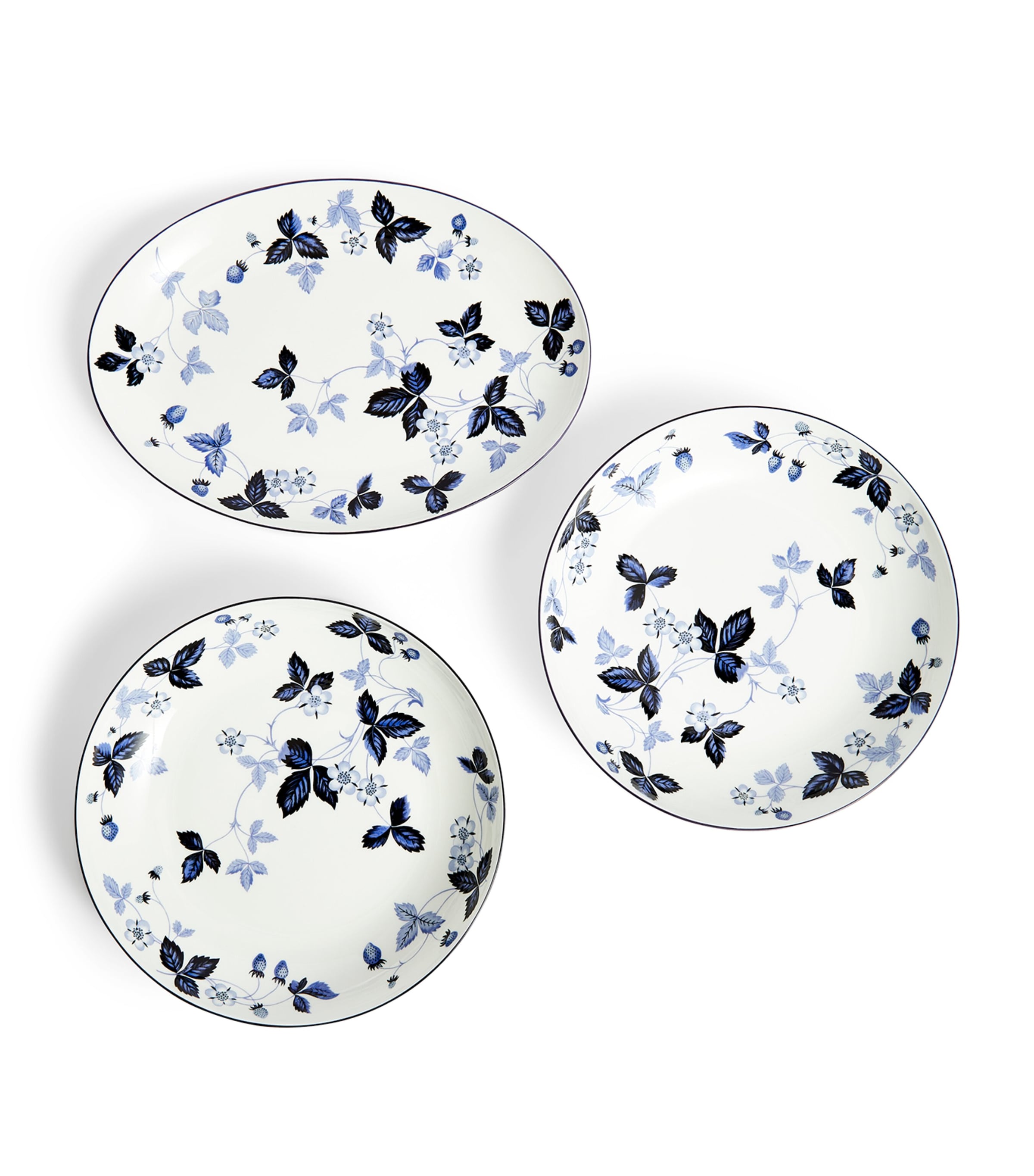 Wedgwood Wild Strawberry Inky Blue dinner set 15-piece - British product