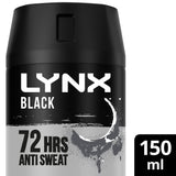 Lynx Anti-Perspirant Deodorant Spray, Black 150ml deodorants & body sprays Sainsburys   