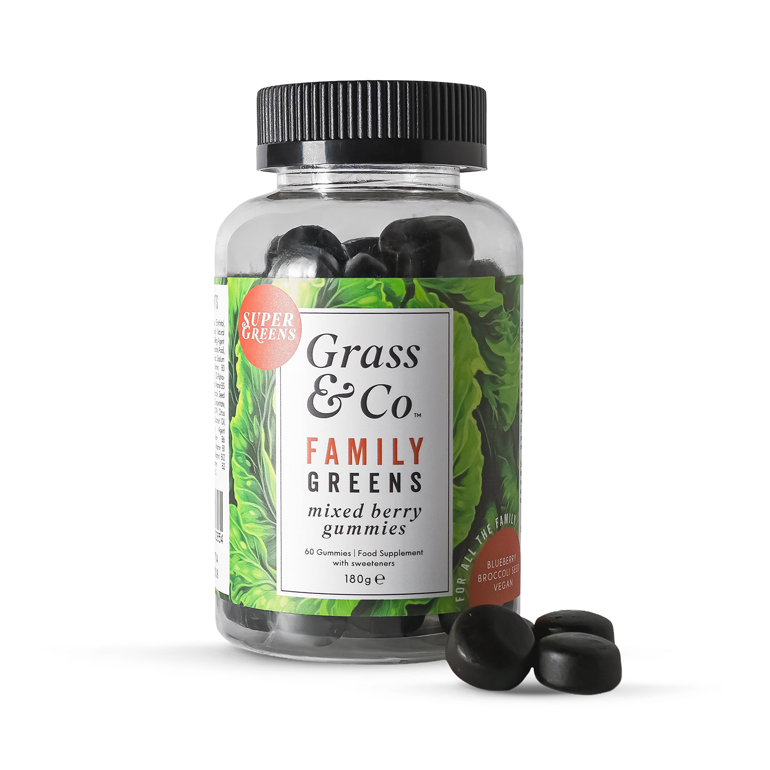 Grass & Co. Super Greens gummies 60 pack (British brand)