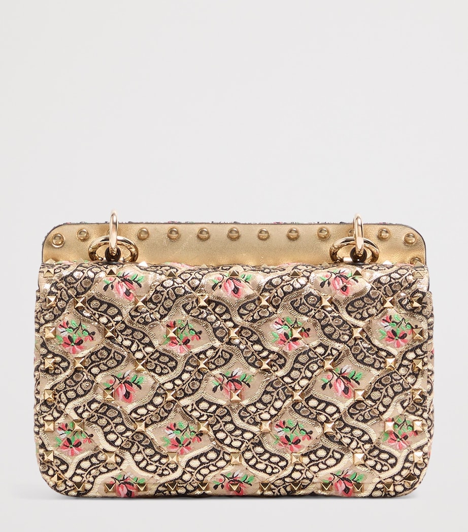 Valentino Garavani Small Jacquard Rockstud Spike shoulder bag (British brand)