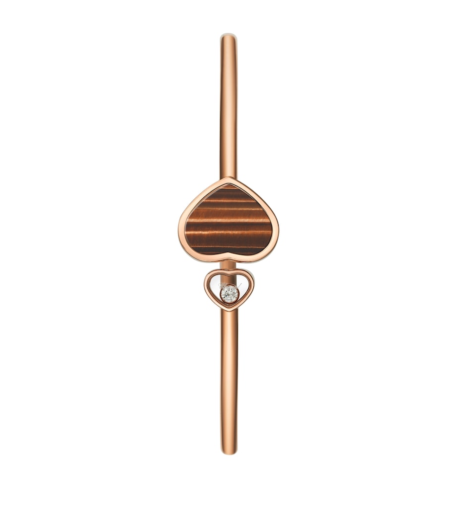 Chopard bangle rose gold moving diamond tiger's eye, imported from the UK