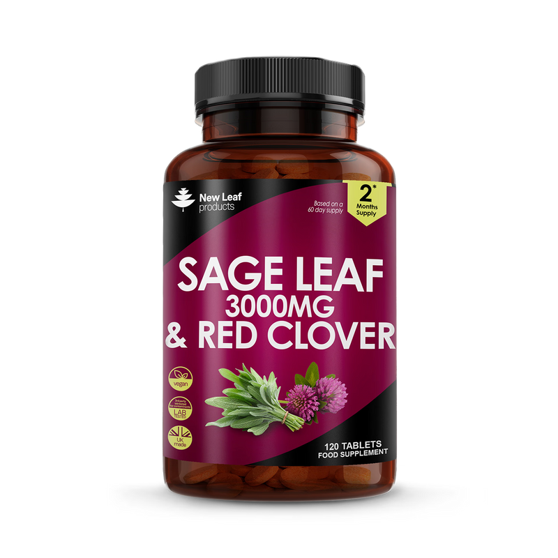 New Leaf Sage & Red Clover Tablets 120, UK version