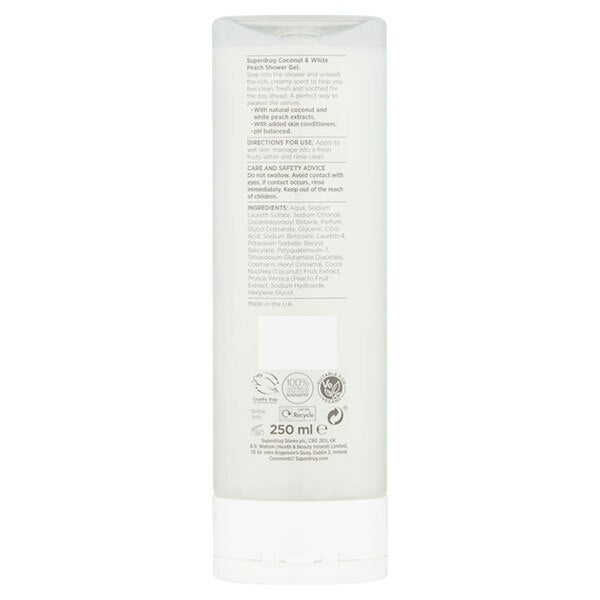 Fruity Coconut & White Peach Shower Gel 250ml GOODS Superdrug   