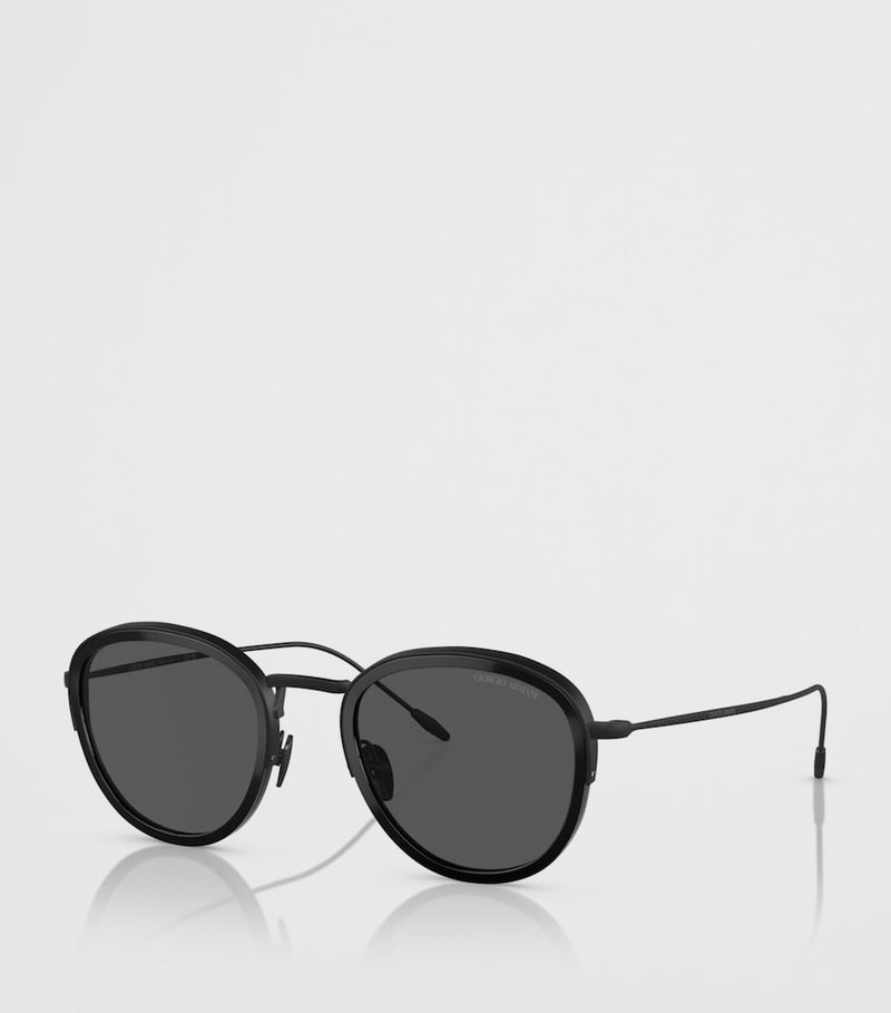 Giorgio Armani round metal sunglasses (British brand)