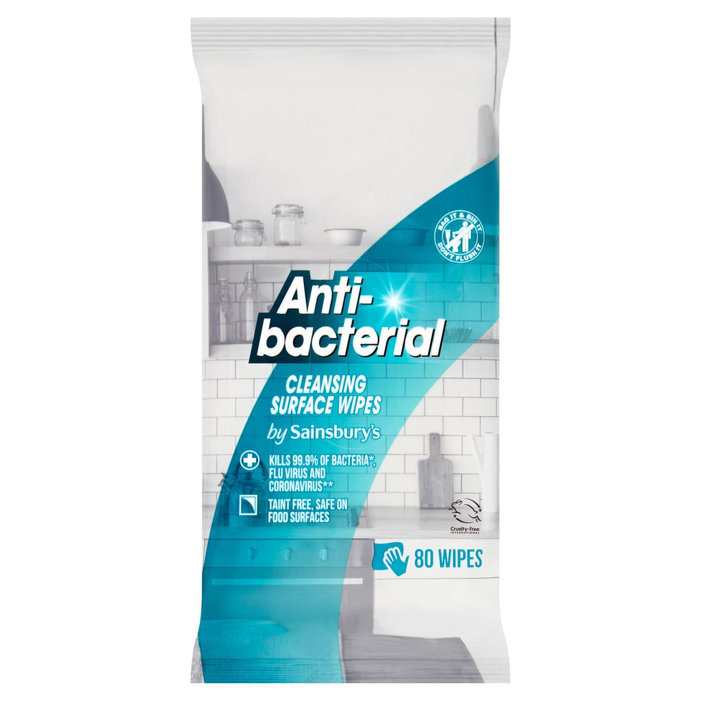 Sainsbury's Antibacterial Multi-Surface Wipes x80