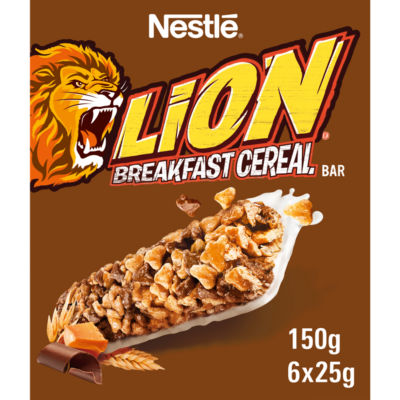Nestlé Lion chocolate caramel cereal bars multipack 150g (British brand)
