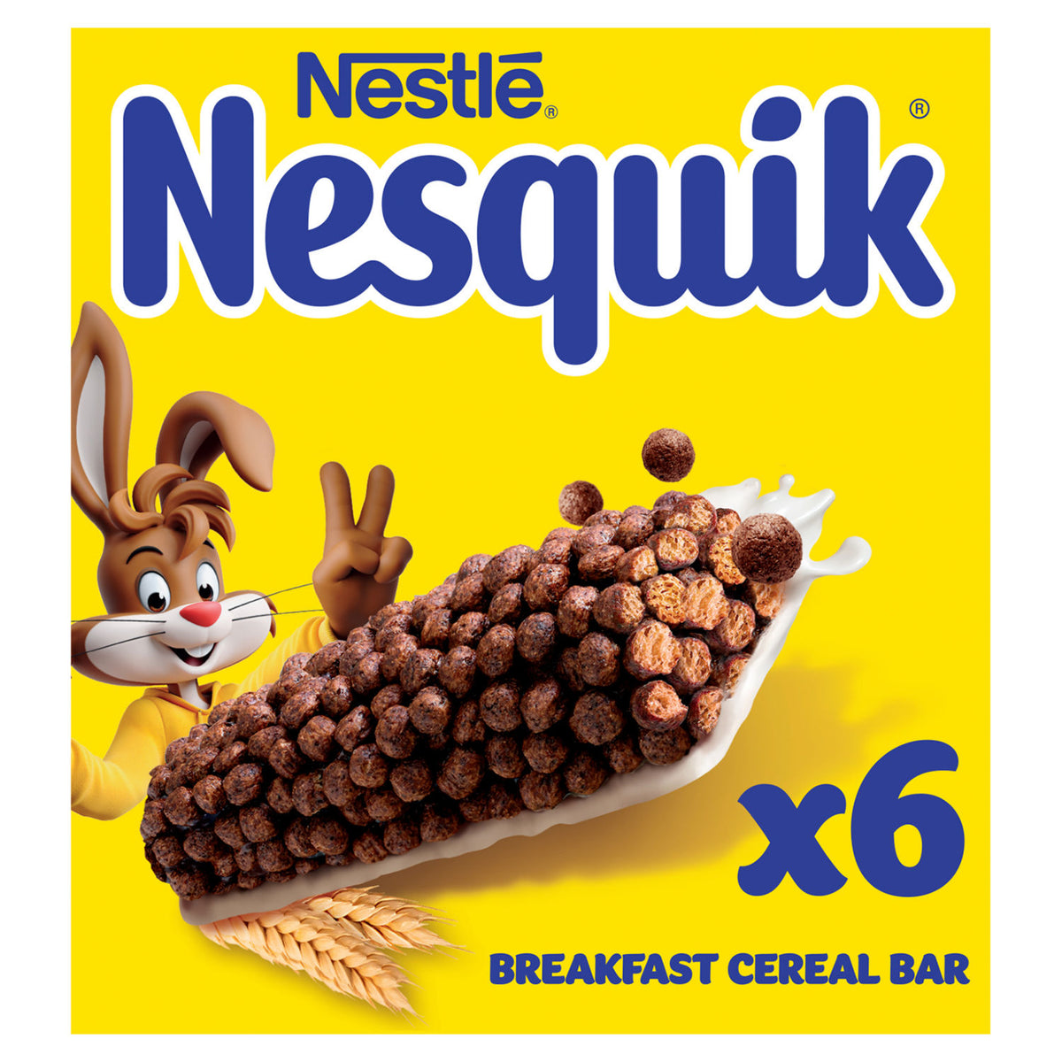 Nestlé Nesquik chocolate breakfast cereal bars multipack 150g, UK version