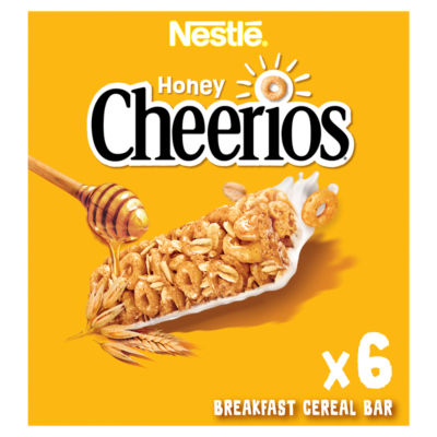 Nestle Cheerios Honey Hoop Breakfast Cereal Bars Multipack 6 x 22g 150g