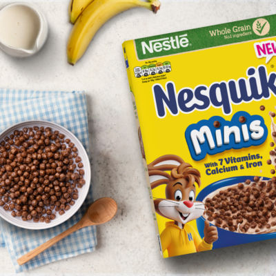 Nestlé Nesquik Chocolate Minis breakfast cereal 300g - British product