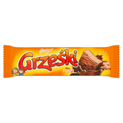 Goplana Grzeski milk chocolate wafer bar with toffee cream 36g, UK version