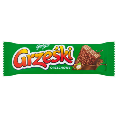 ASDA Goplana Grzeki Milk Chocolate-Coated Wafer Bar with Hazelnut Cream 36g- Buy online at McGrocer