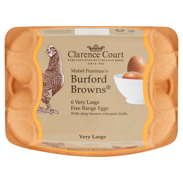 Clarence Court Burford Brown Free Range Very Large Eggs   6 per pack GOODS M&S   