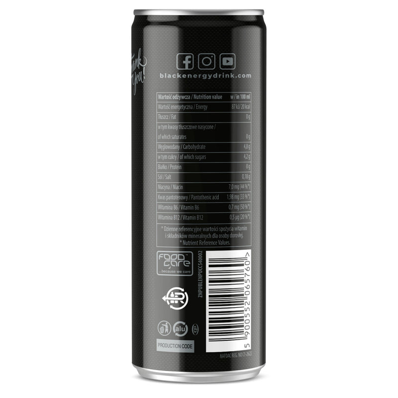 Black Original energy drink 250ml - British product