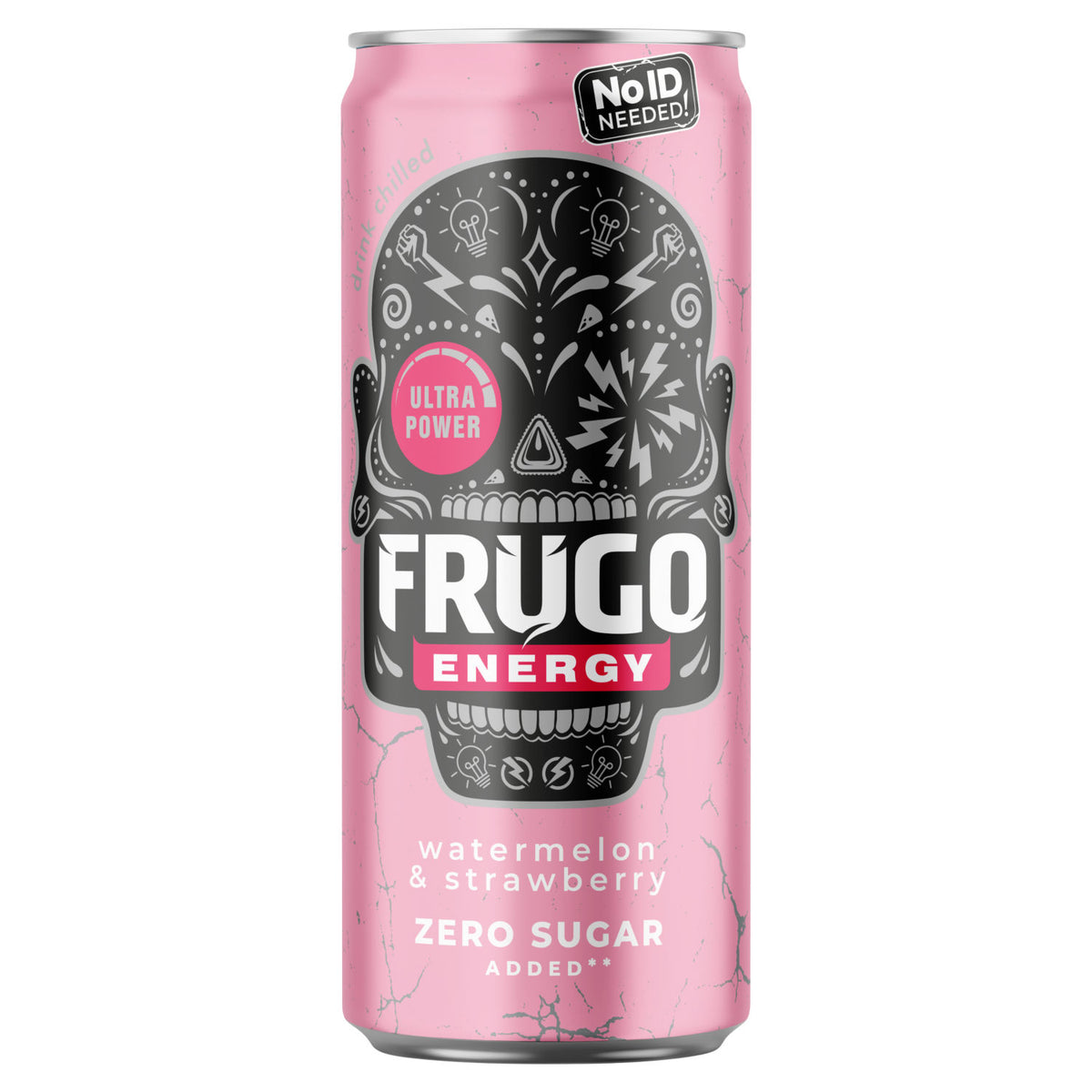 Frugo energy drink watermelon & strawberry 330ml, UK version