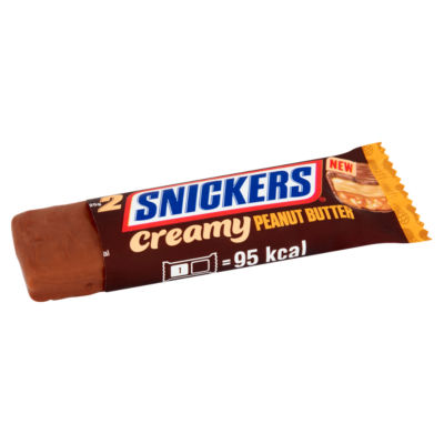 Snickers chocolate snack bar creamy peanut butter 36.5g, UK version